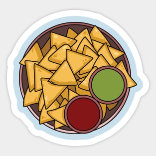 Nachos cartoon illustration Sticker